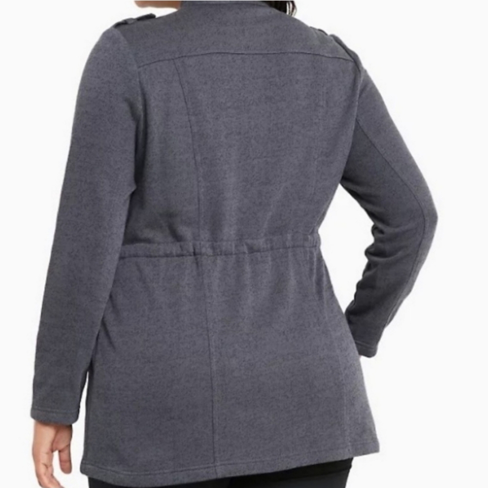 Torrid 0x Lightweight Gray Cargo Jacket - image 2